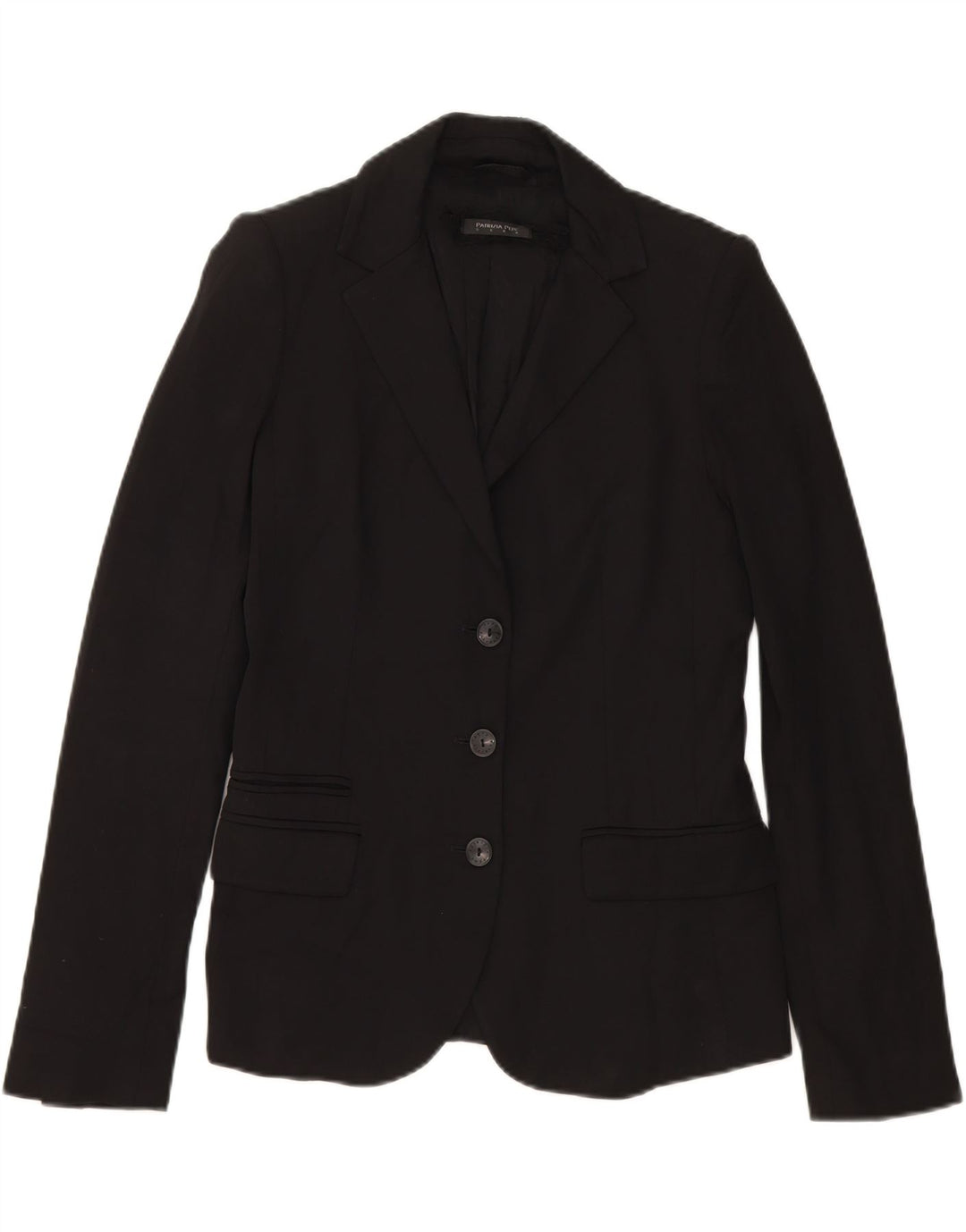 PATRIZIA PEPE Womens 3 Button Blazer Jacket IT 42 Medium Black Vintage Patrizia Pepe and Second-Hand Patrizia Pepe from Messina Hembry 