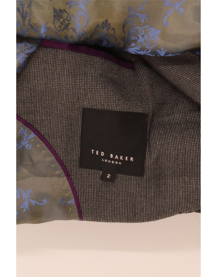 Ted Baker Chaqueta tipo blazer abierta para hombre Talla 2 Pequeña Gris