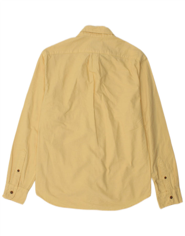 J. Crew Camisa ajustada para hombre de algodón amarillo pequeño