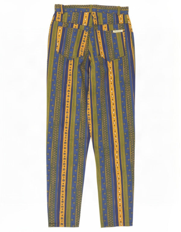 Pantalones casuales vintage para mujer IT 42 Medium W30 L26 Rayas multicolores