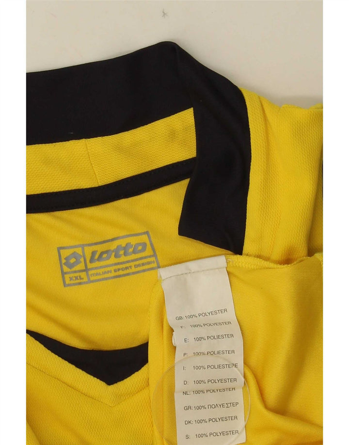 Lotto Camiseta para hombre Top 2XL Amarillo Colorblock Poliéster