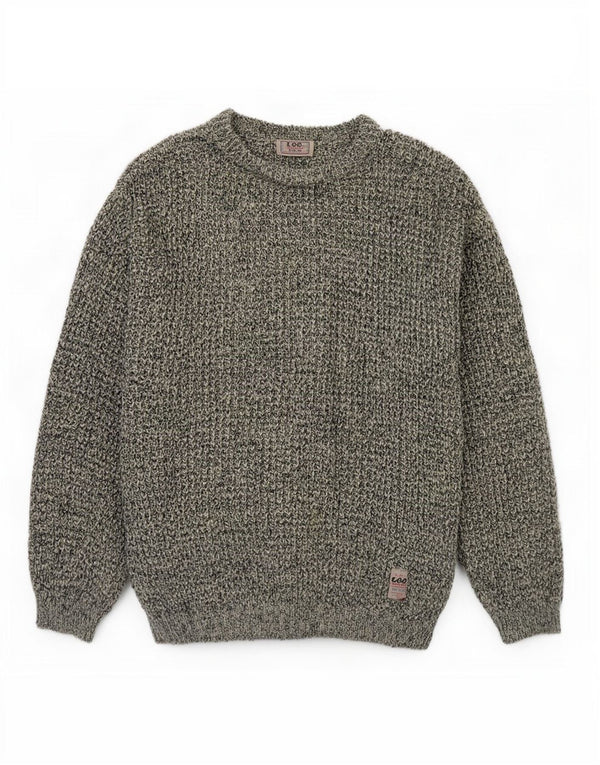 Lee Jersey con Cuello Barco para Hombre XL Gris Moteado
