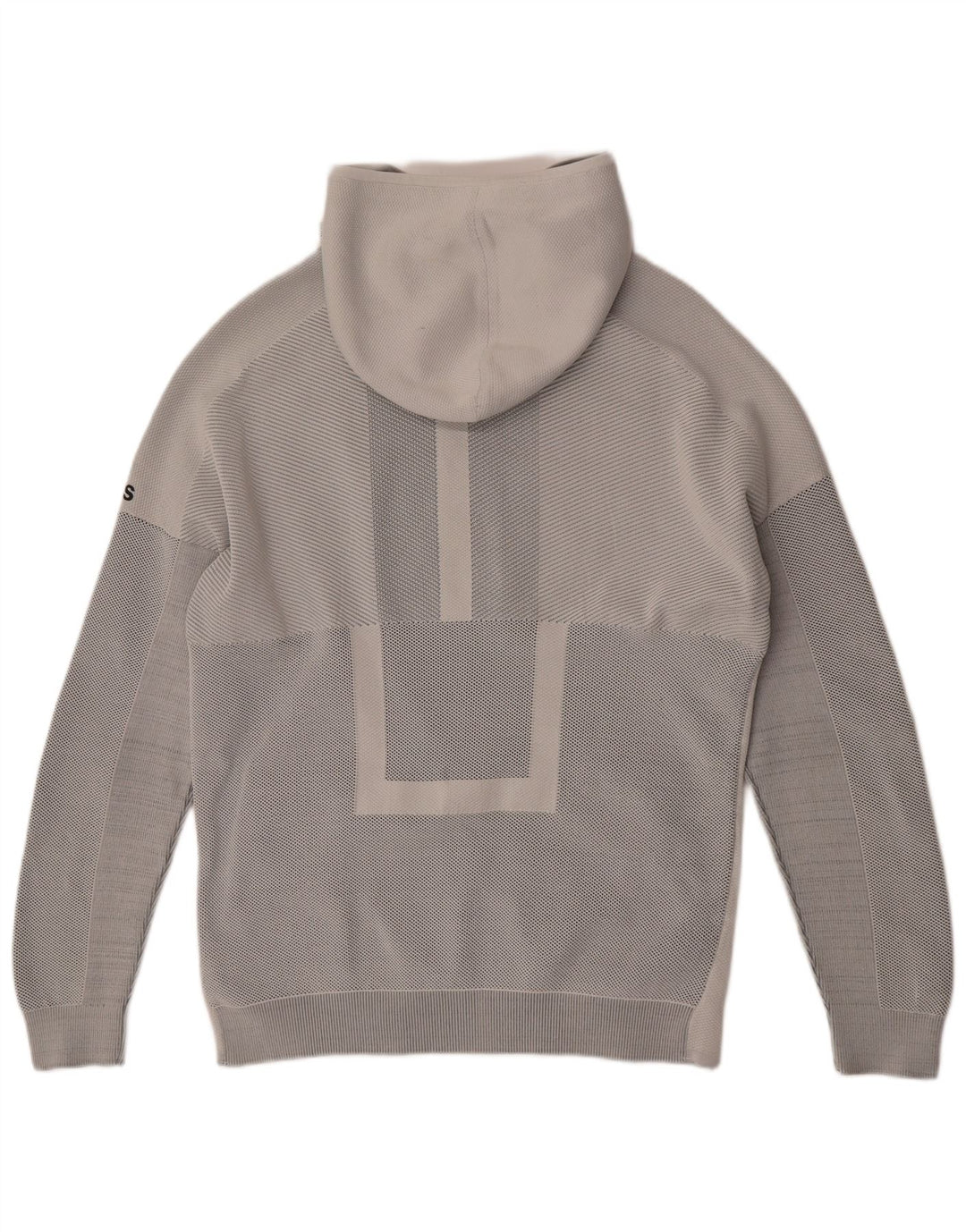 ADIDAS Sudadera con capucha y cremallera para hombre, color gris medio, a rayas