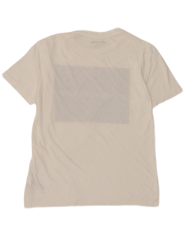 Calvin Klein Jeans Hombre Camiseta Gráfica Top Pequeño Blanco Colorblock Algodón