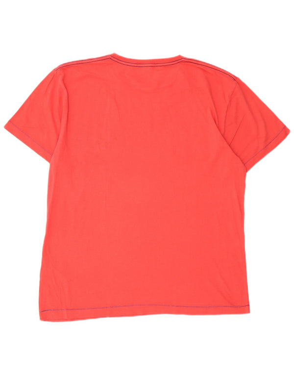 Gant Mens Graphic T-Shirt Top Large Red Cotton