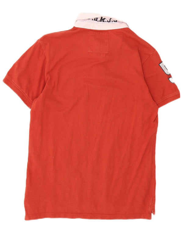 Jack & Jones Hombre Polo De Rugby Gráfico De Algodón Color Block Naranja Medio