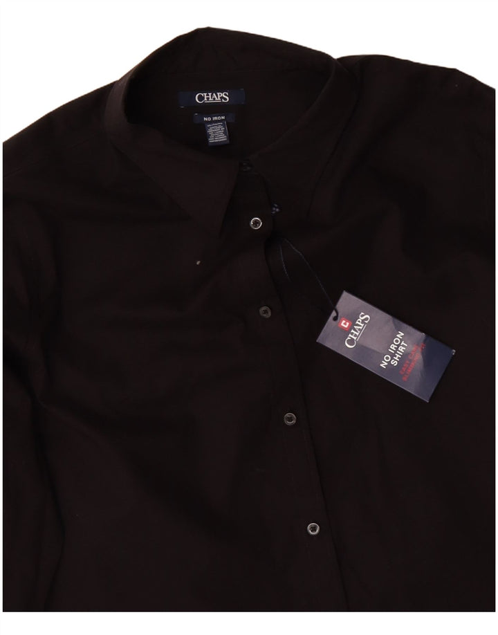 CHAPS Camisa ajustada de fácil cuidado para mujer UK 40 XL Algodón negro