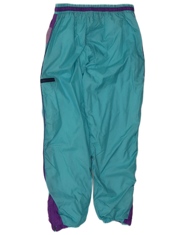 Vintage hombres cargo chándal pantalones joggers grande azul colorblock