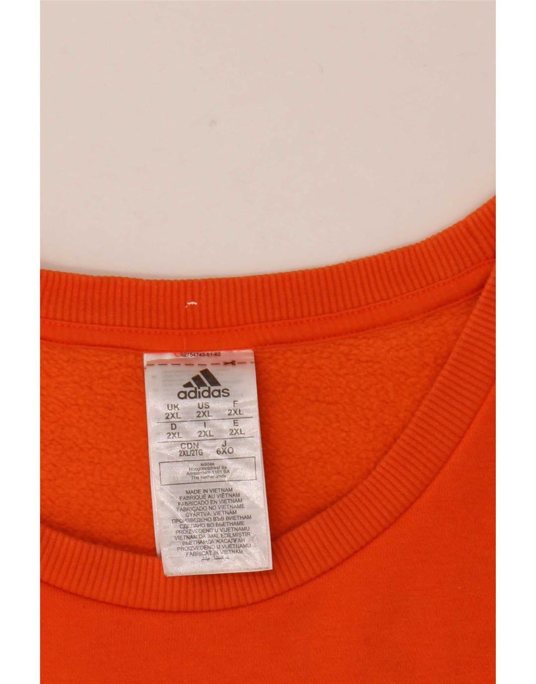 Adidas - Sudadera gráfica para hombre, talla 2XL, algodón naranja