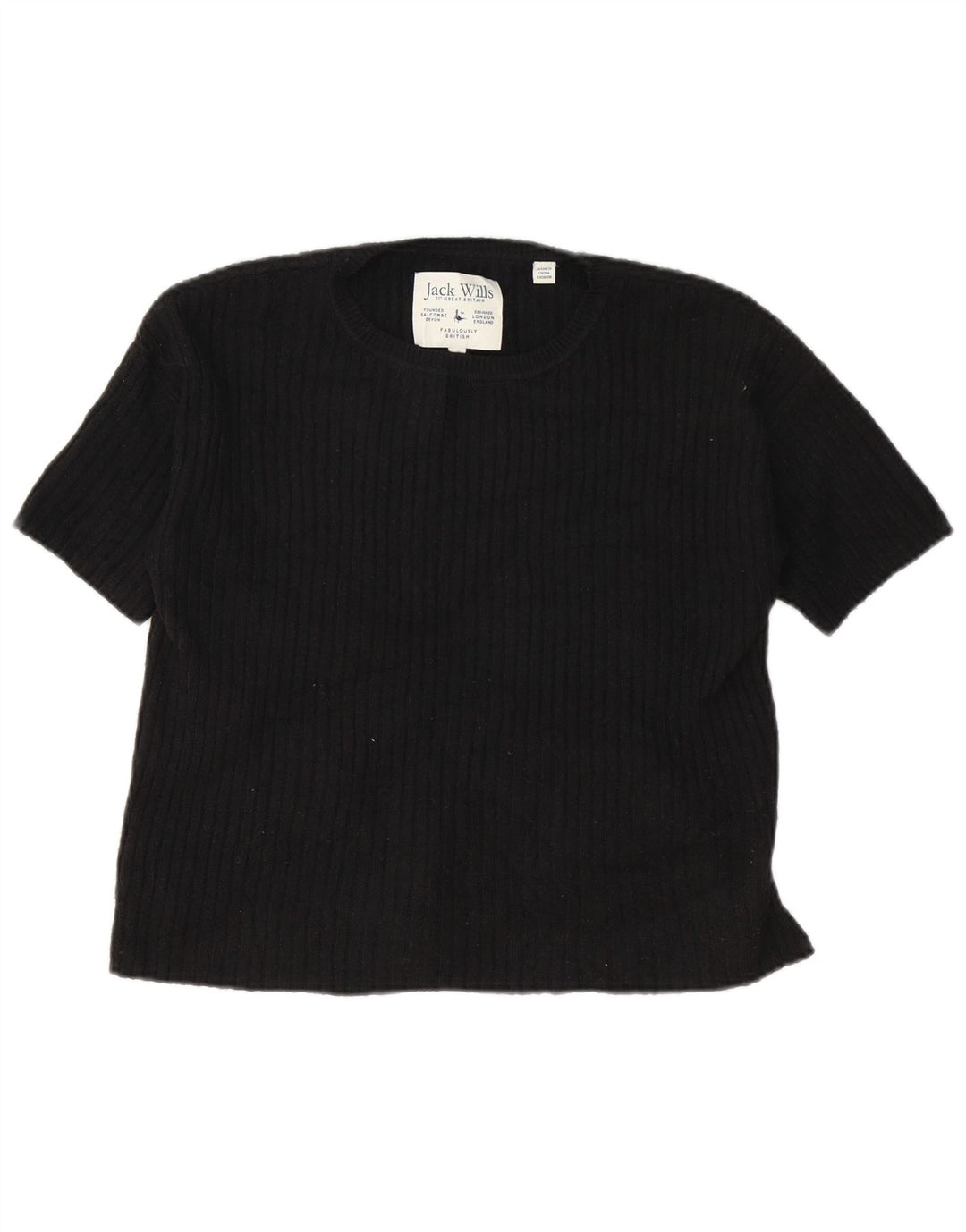 Jack Wills Blusa para mujer Top UK 8 Small Poliéster negro