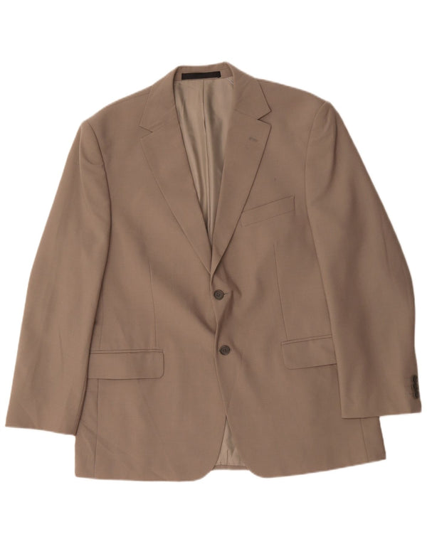 Marks & Spencer Chaqueta tipo blazer con 2 botones para hombre UK 42 XL Poliéster beige