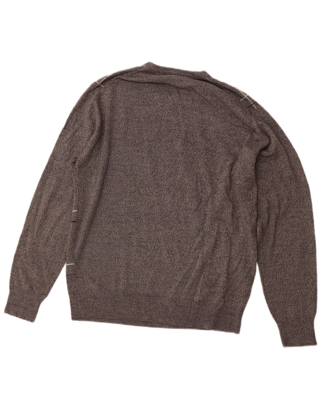 DOCKERS Suéter De Cuello Redondo Para Hombre Acrílico A Cuadros Gris Medio
