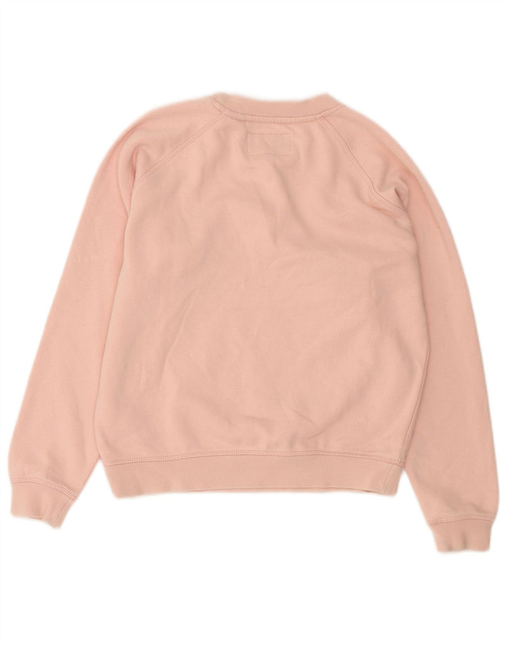 Jack Wills Sudadera de gran tamaño con gráfico para mujer, talla 6, color rosa