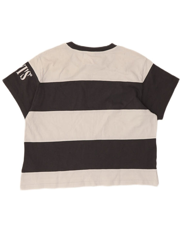Levi's Camiseta corta extragrande con gráfico para mujer UK 6 XS Negro a rayas