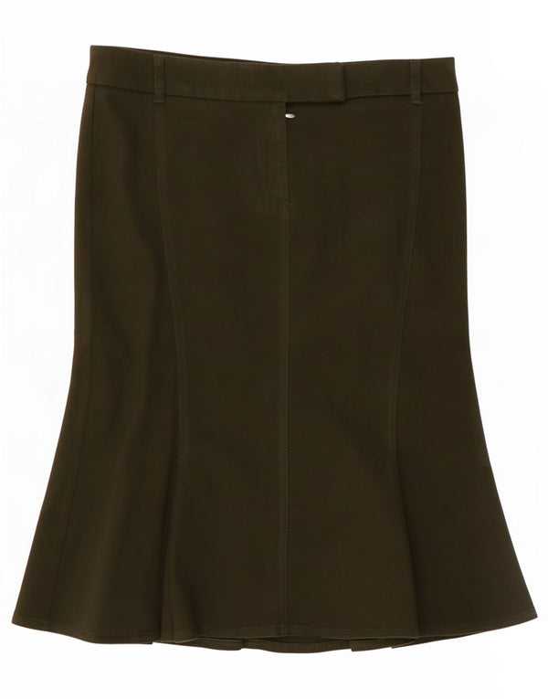 Falda Trompeta Mujer Trussardi IT 42 Medium W30 Algodón Caqui