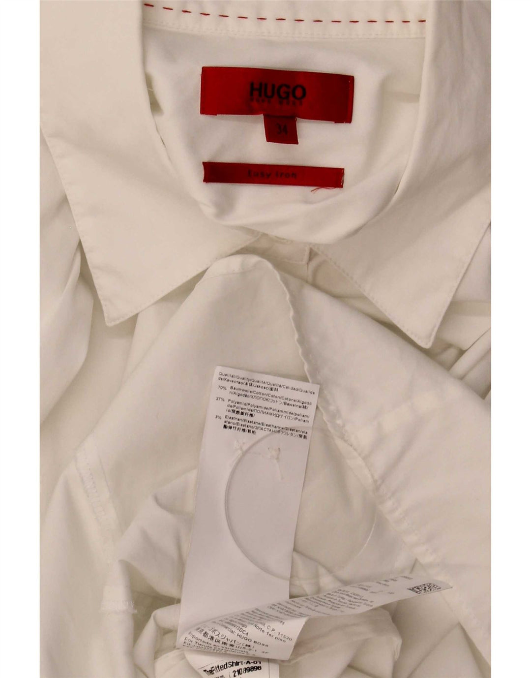 Camisa Hugo Boss Mujer EU 34 XS Algodón Blanco