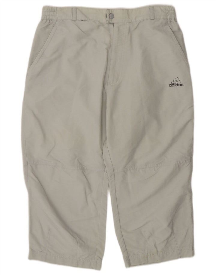 Pantalones capri Adidas para hombre W32 L19 Poliéster gris