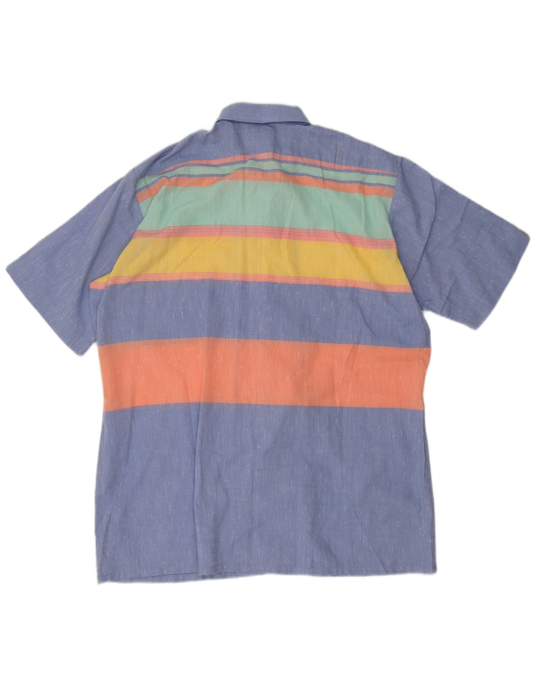 Camisa de manga corta para hombre Arrow Poliéster a rayas azules grandes