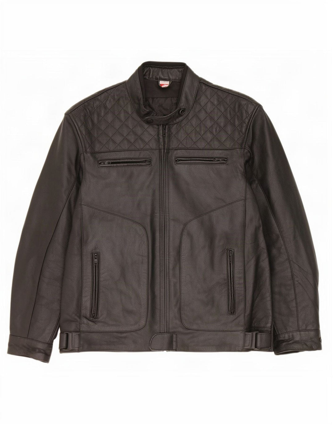 Texpeed Chaqueta de cuero para hombre Reino Unido 40 Grande Negro