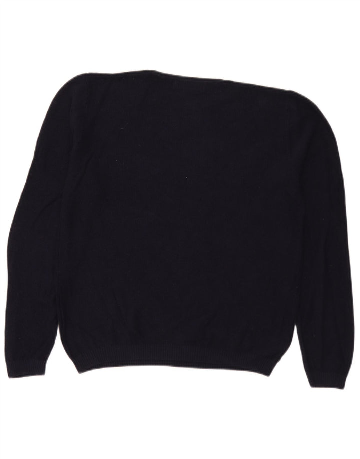 Zara Mens Crew Neck Jumper Sweater Grande Azul Marino