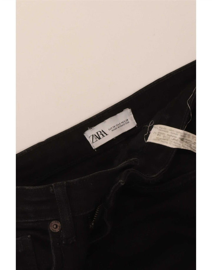 Zara Jeans Acampanados Para Mujer EU 38 Small W28 L31 Algodón Negro