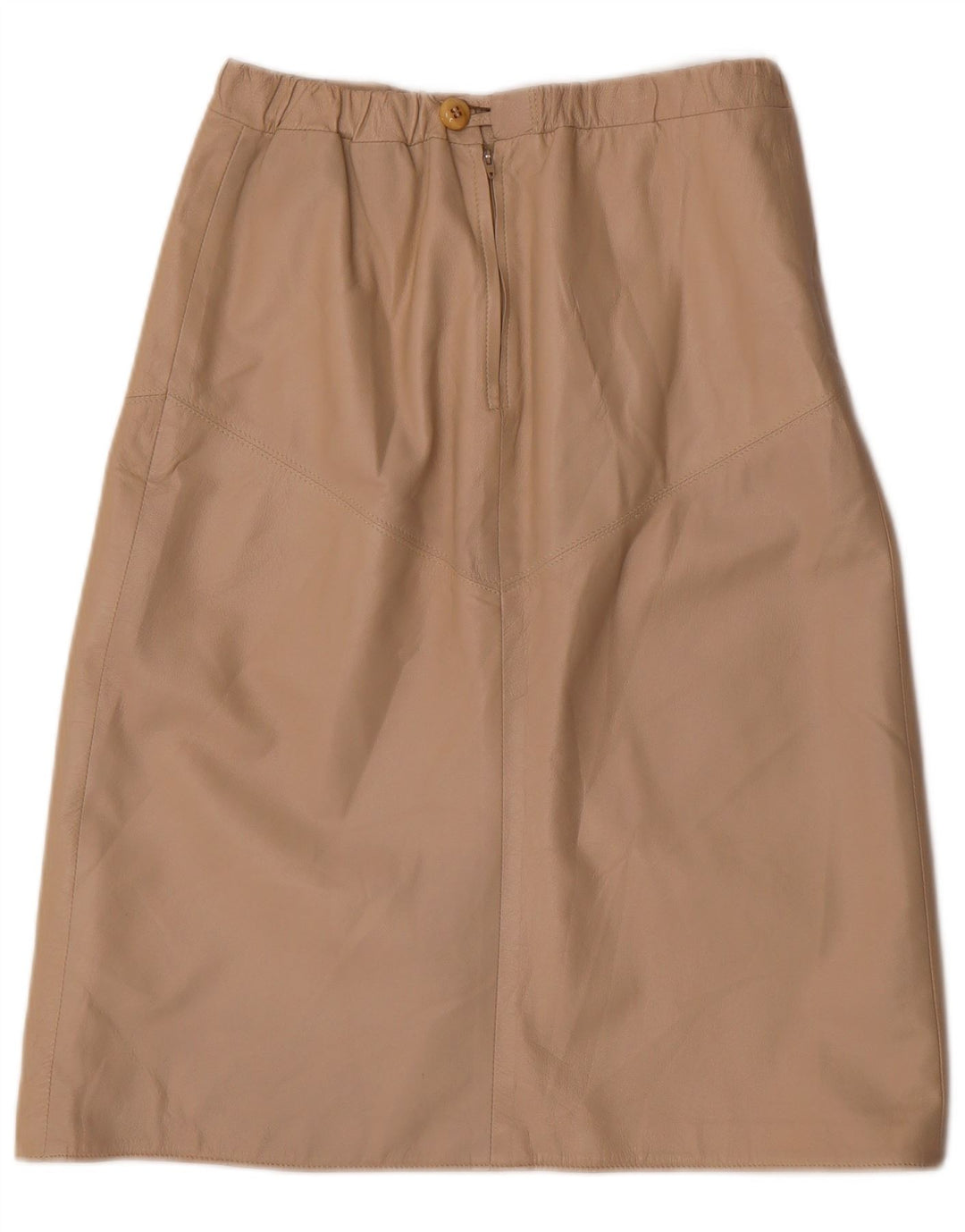 Falda de cuero para mujer VINTAGE W30 Beige medio