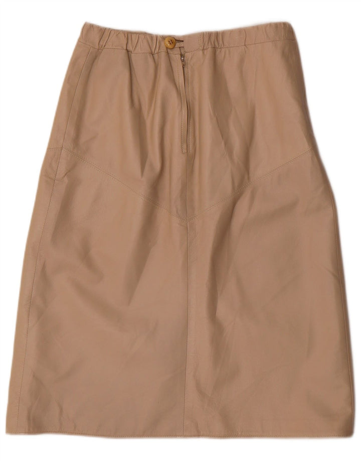 Falda de cuero para mujer VINTAGE W30 Beige medio