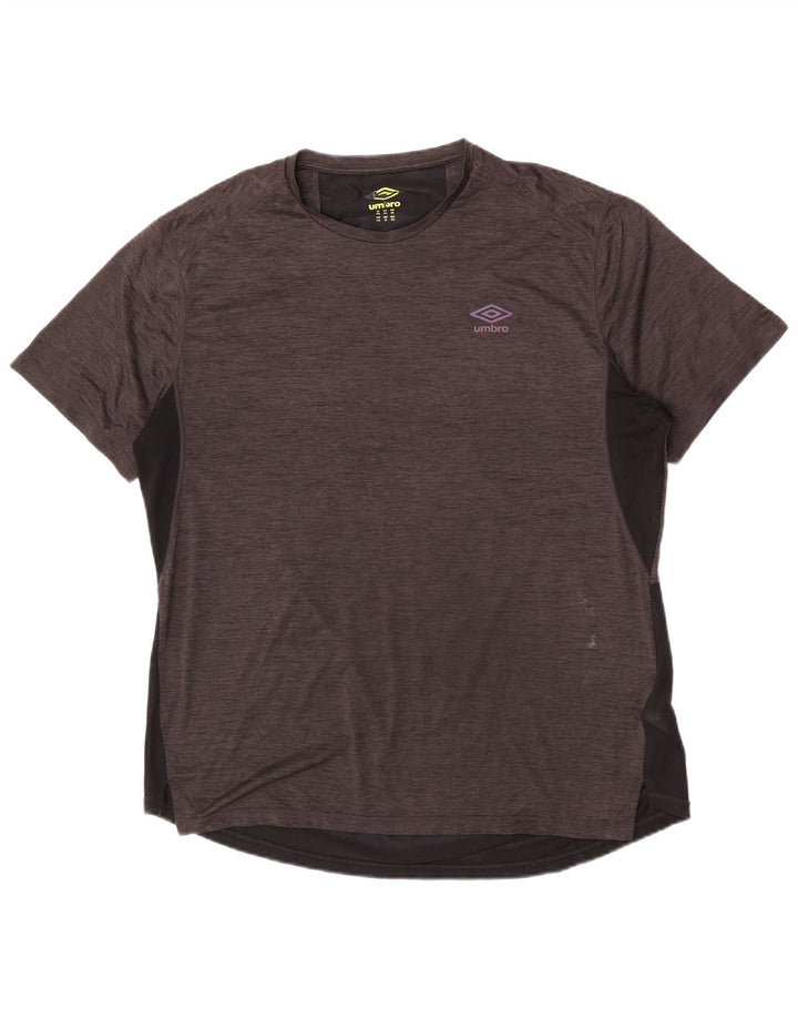 Umbro Camiseta para hombre Top 2XL Gris Colorblock Poliéster