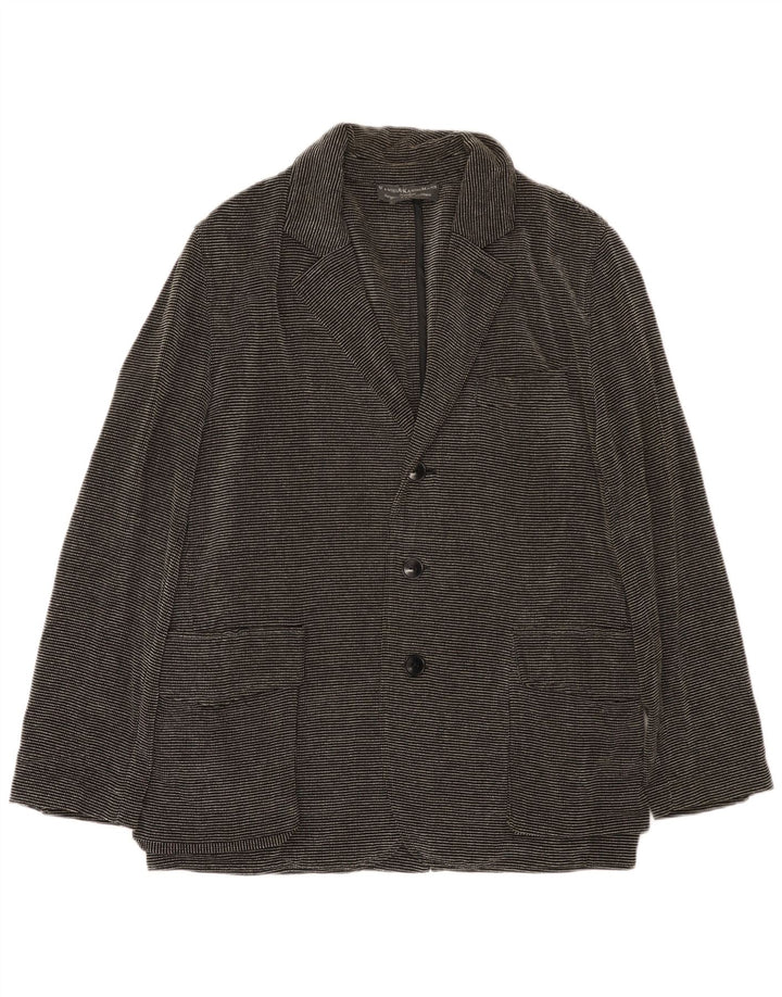 Kandis & Kandis Mann Chaqueta tipo blazer para hombre UK 38 Mediana negra a rayas