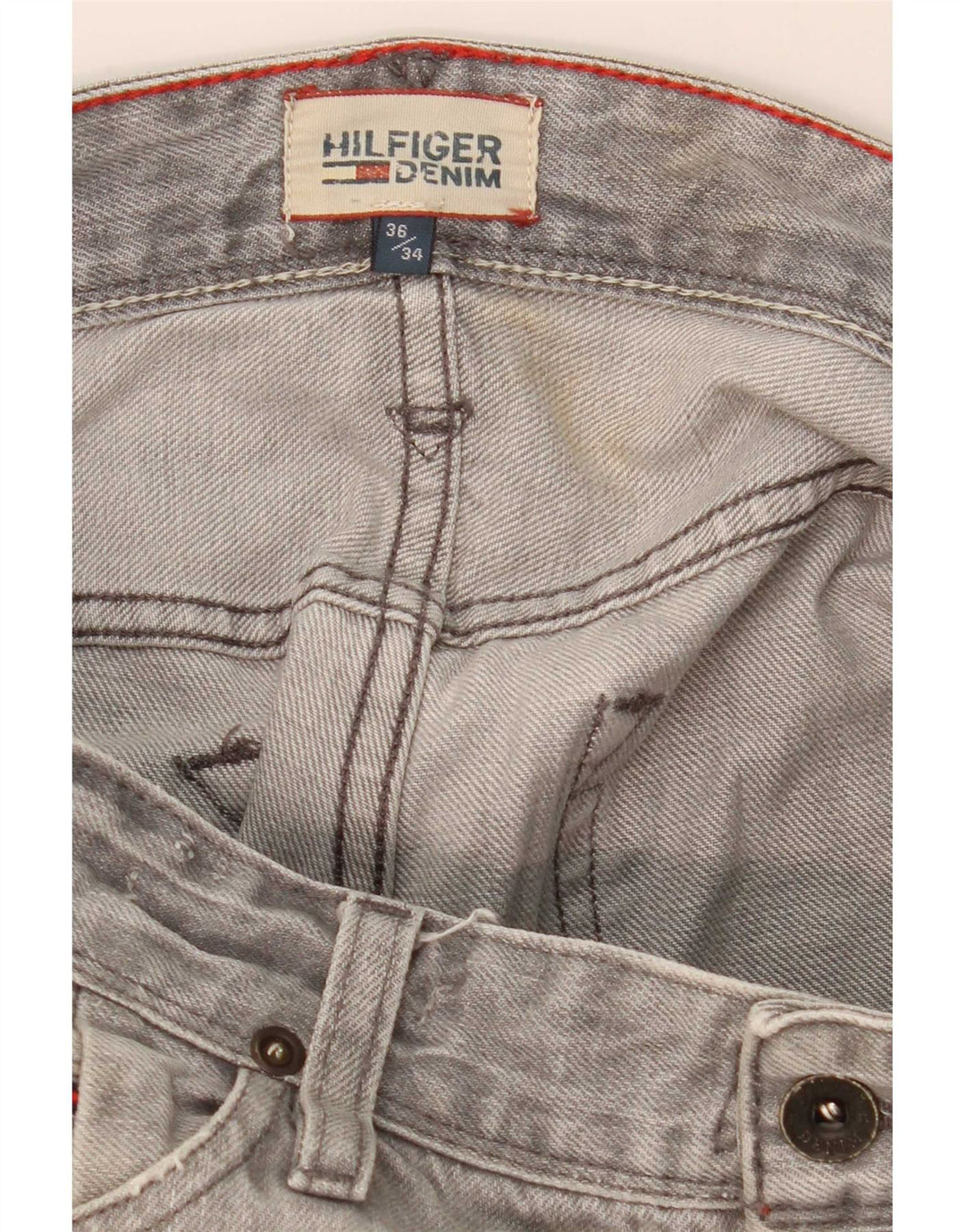 Tommy Hilfiger Vaqueros ajustados para hombre W36 L34 Gris