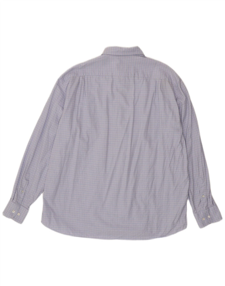 Camisa HUGO BOSS para hombre Talla 45 17 1/2 XL Algodón a cuadros morado