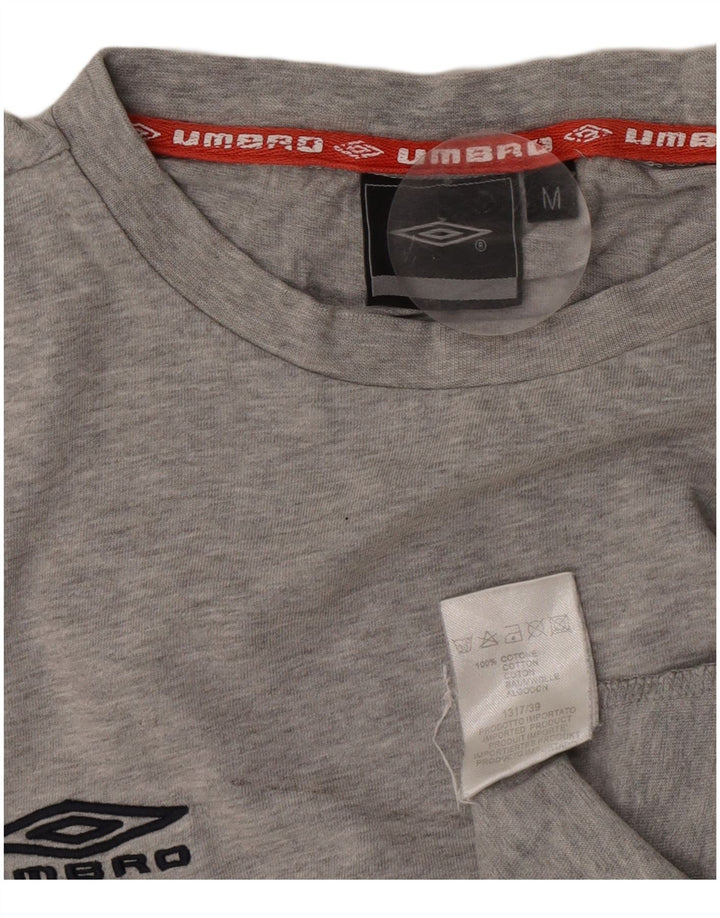 Camiseta Umbro Hombre Top Algodón Moteado Gris Medio