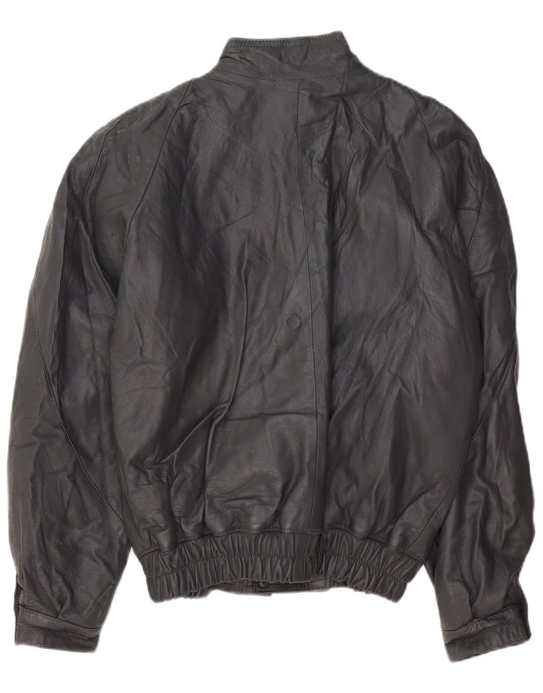 VINTAGE Chaqueta de cuero para hombre Reino Unido 40 Cuero gris grande