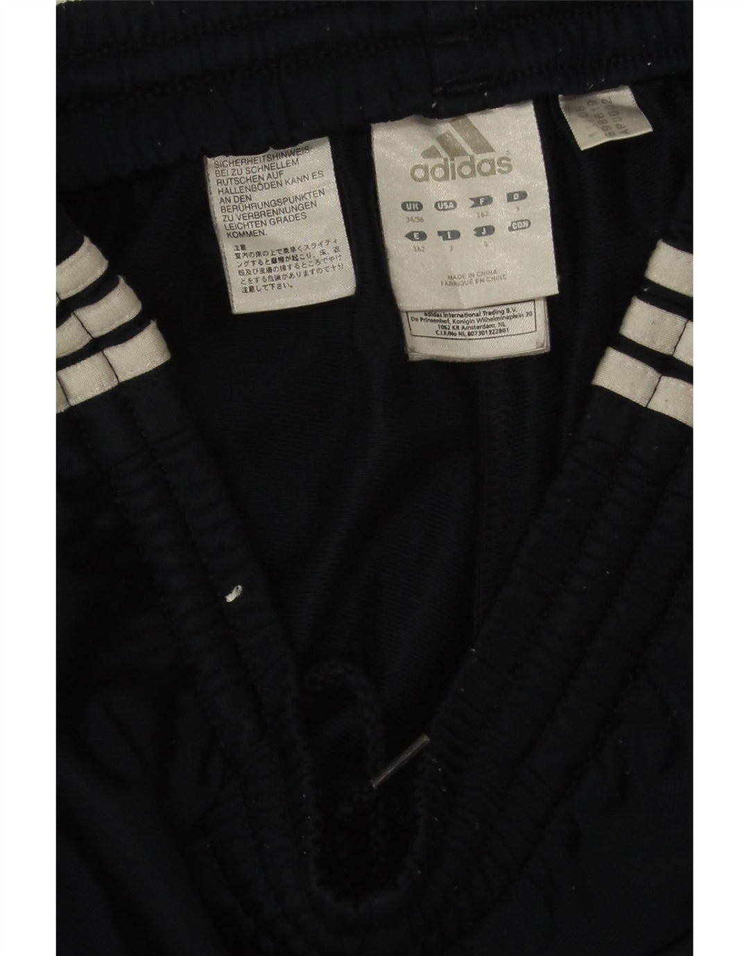 Adidas Pantalones de chándal para hombre UK 34/36 Small Azul marino Poliéster