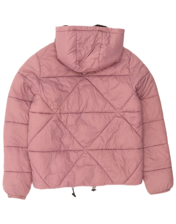 Kappa Chaqueta acolchada con capucha para mujer UK 46 Large Pink