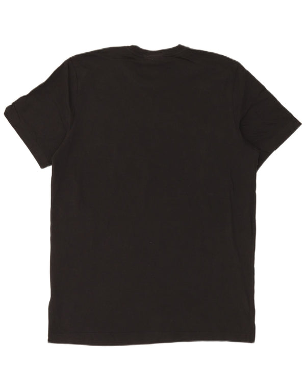 ADIDAS Mens Graphic T-Shirt Top Large Black Cotton