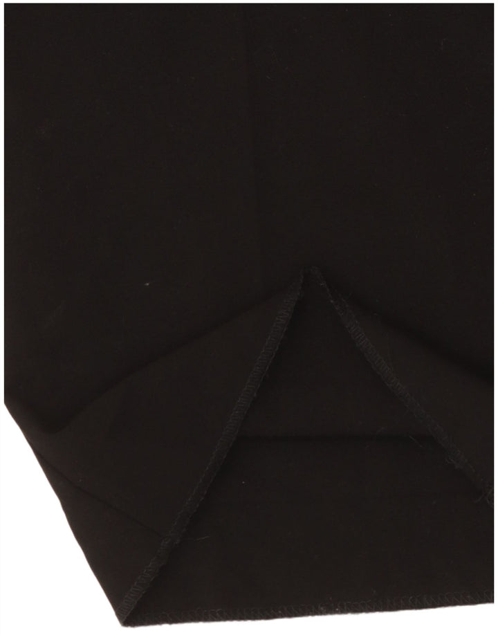 CALLE. BERNARD Pantalones informales rectos de cintura alta para mujer W28 L35 Negro