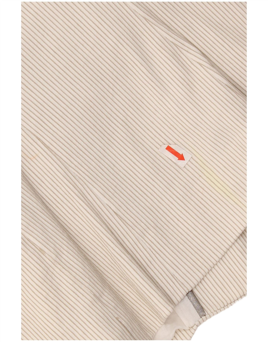 Zara Chaqueta Blazer De 1 Botón para Mujer Reino Unido 44 Grande Algodón A Rayas Blanco Roto
