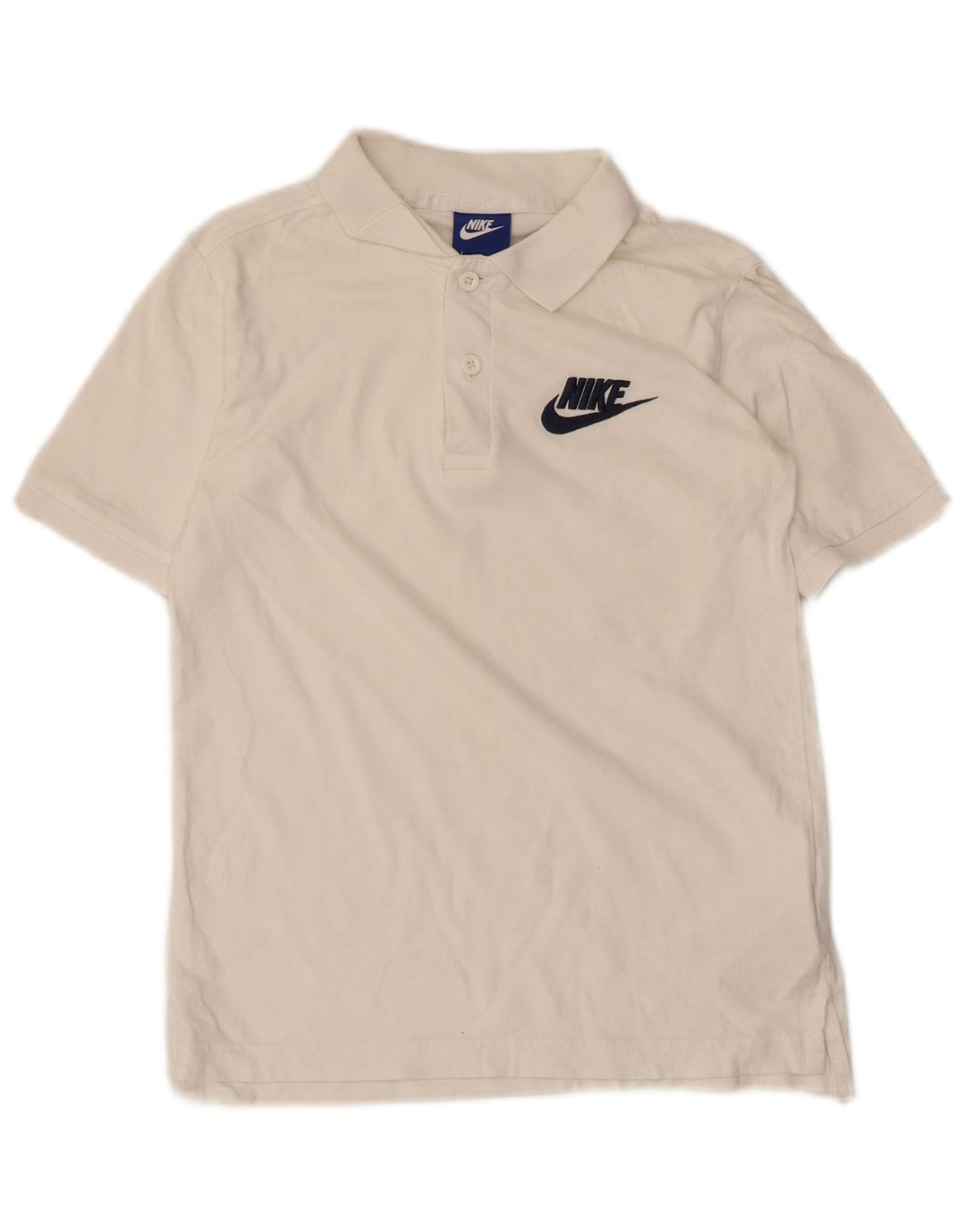 Nike Polo para niño 10-11 años Mediano Blanco Algodón