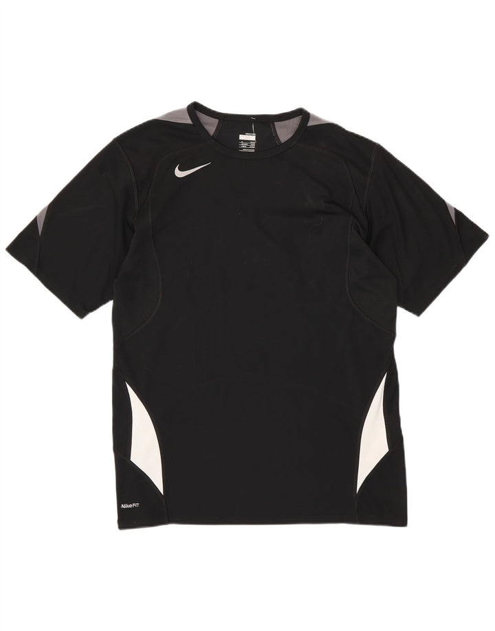 Camiseta NIKE Fit Dry para hombre UK 39/41 Medium Negro Colorblock Poliéster
