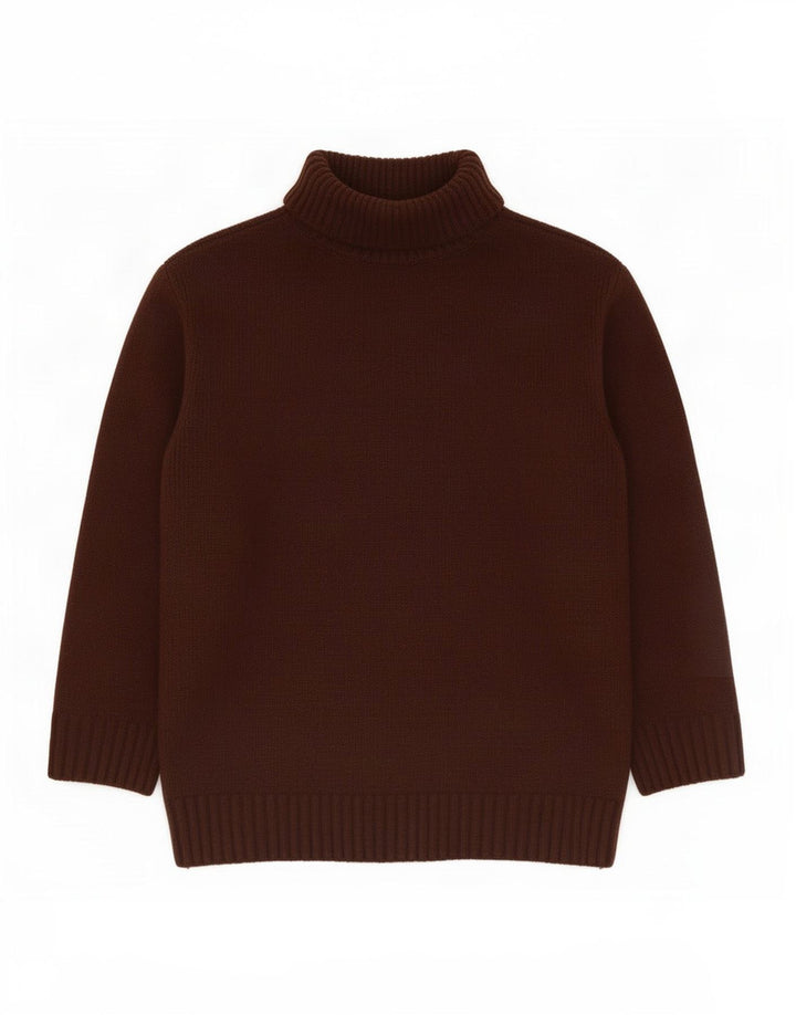 Marks & Spencer Suéter tipo jersey con cuello vuelto para mujer UK 44 Medium Borgoña
