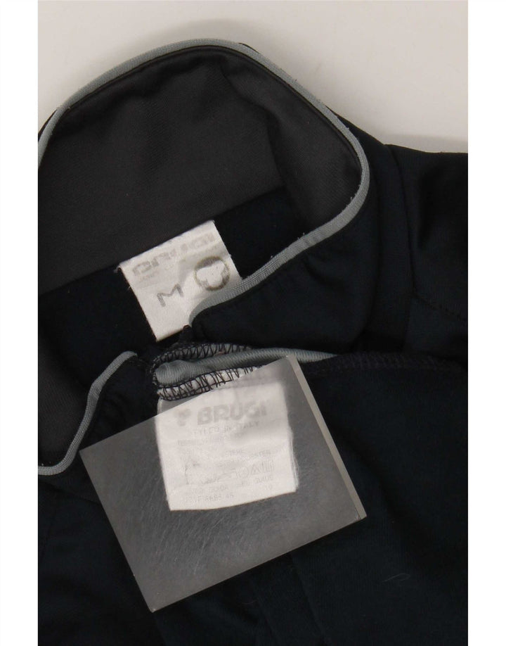Brugi - Chaqueta de chándal para hombre, color azul marino medio, poliéster con bloques de color