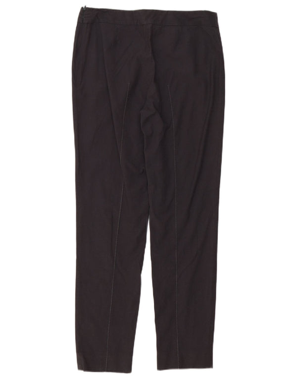 Moschino Pantalones casuales cónicos para mujer UK 10 Small W28 L28 Rayón negro