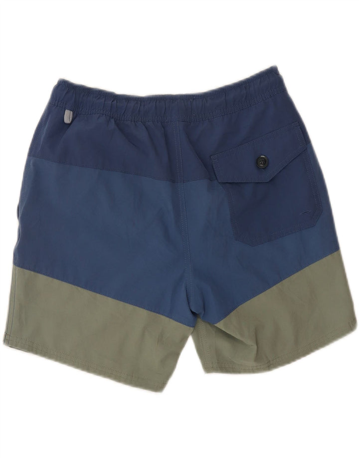 J. CREW Mens Swimming Shorts Small  Blue Colourblock Polyester Vintage J. Crew and Second-Hand J. Crew from Messina Hembry 