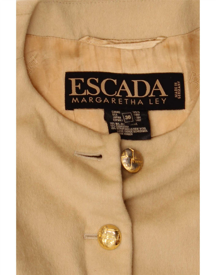 Escada Chaqueta tipo blazer de 6 botones para mujer de Margaretha Ley EU 38 Beige medio