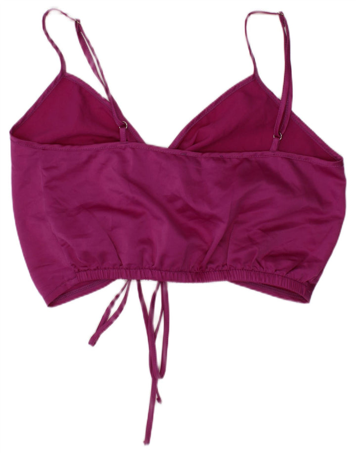 Zara Mujer Crop Top Small Morado Poliéster