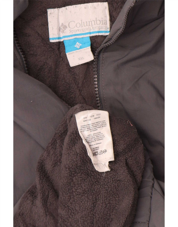 Columbia Chaqueta cortavientos para hombre UK 44 2XL Nylon gris