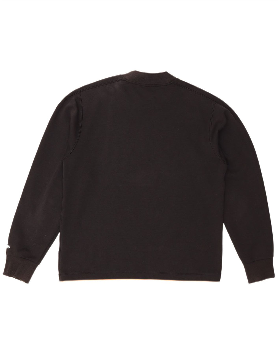 ADIDAS Hombre Sudadera Gráfica Jumper Grande Algodón Negro
