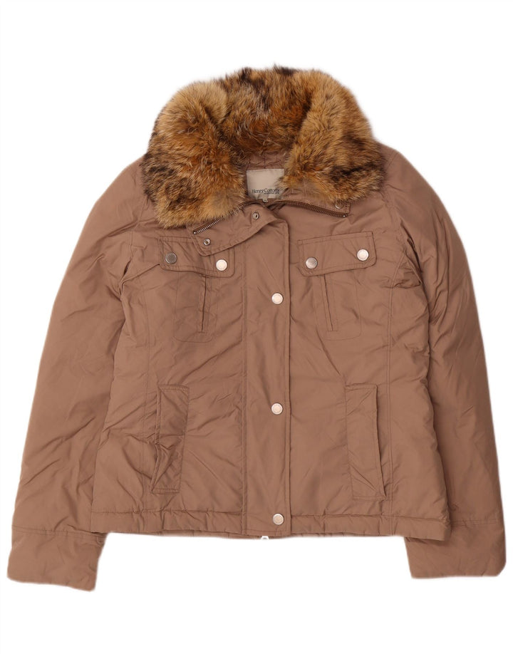 Henry Cottons Chaqueta acolchada para mujer IT 46 Poliéster marrón grande