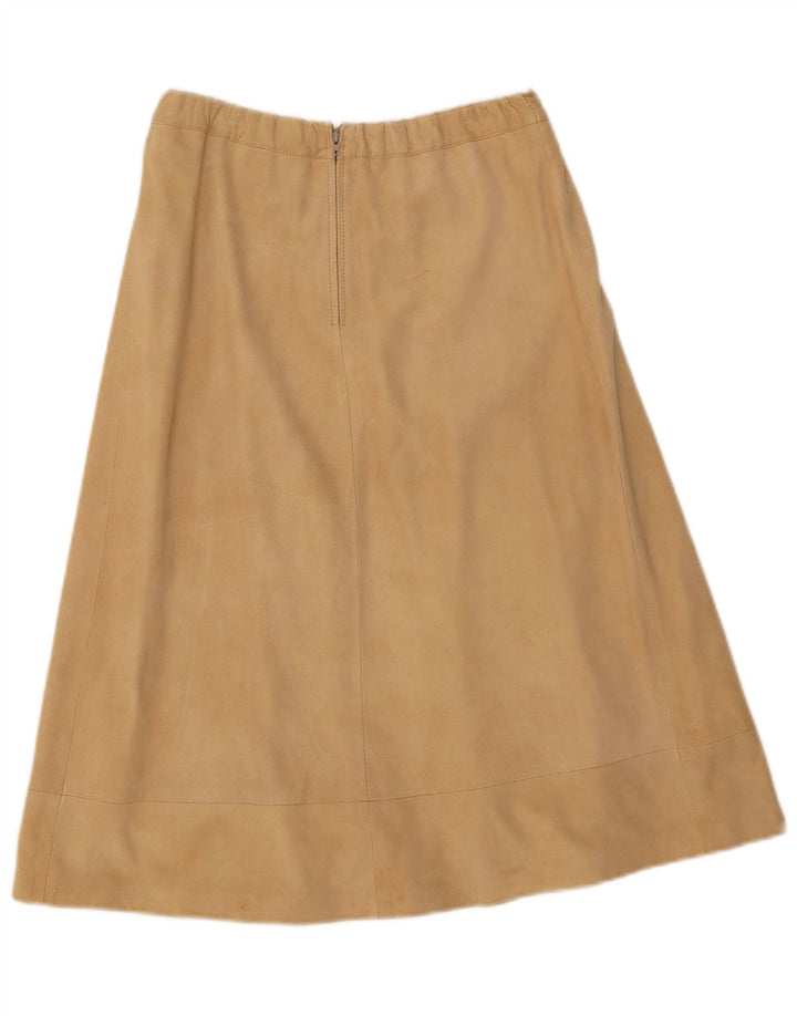Falda de ante vintage para mujer W30 cuero beige medio